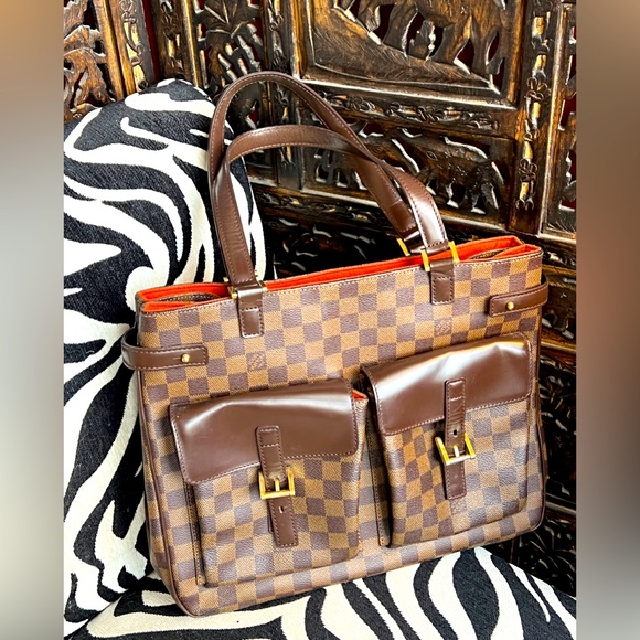 Handbags - Gorgeous Brown Checkered Tote Shoulder Bag